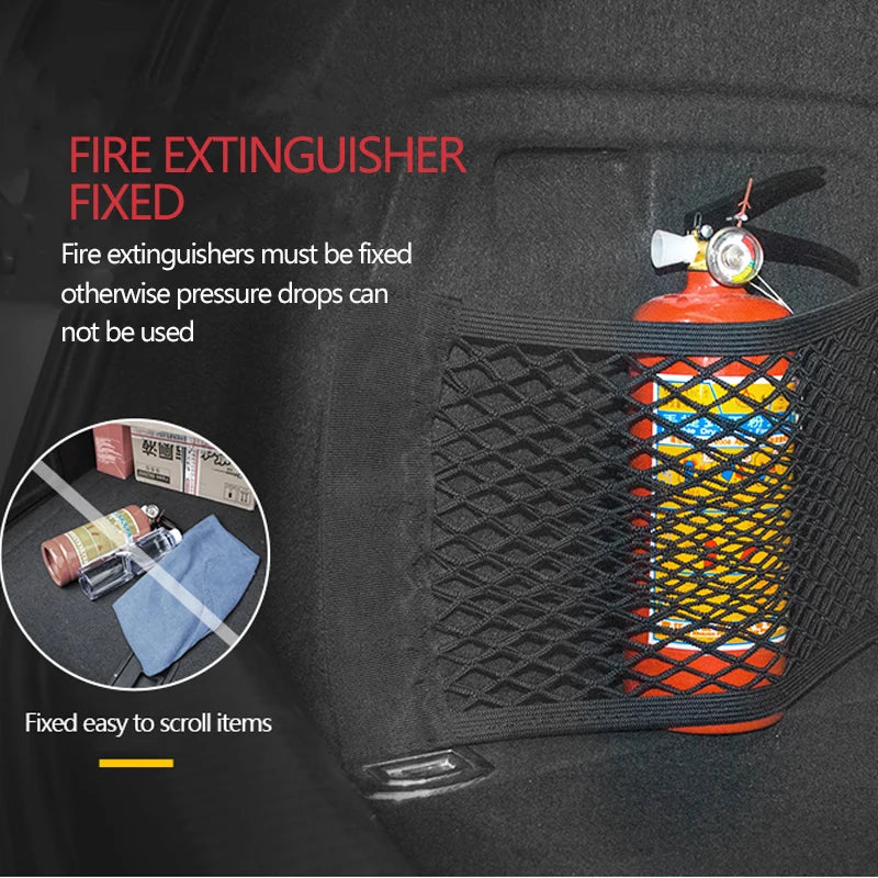 Car Trunk Mesh Organizer Car Tail Storage Net Seat Back Pocket