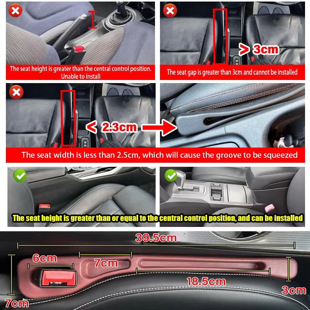 Car Seat Gap Filler Side Seam Plug Strip Leak-proof Filling Strip For